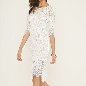 Forever 21 Lace Midi Dress w/ Back Cutout